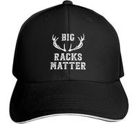 Classic Big Racks Matter Funny Deer Buck Hunting Men's Hunter Baseball Cap Sailor Cap for Men Party Hat Women Men's