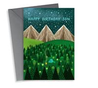 Classic Birthday Card - For Son - Night Sky Camping