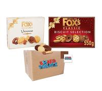 Classic Biscuit Selection 550G + Fabulous Viennese Biscuit Selection 350G, 900g Of Chocolate, Plain, Cream and Jam Filled Biscuits Boxed Treatz
