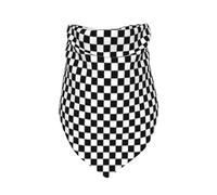 Classic Black And White Race Check Checkered Geometric Win,Bib Scarf Triangle Hood Adjustable Pet Scarf Washable Hood Suitable for Small, Medium and Large Dogs and Cats