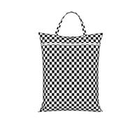 Classic Black And White Race Check Checkered Geometric Win,Travel Dirty Laundry Bag Foldable Dirty Clothes Bag Durable Storage Bag