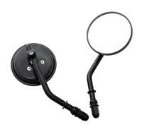 Classic Black/Chrome Motorcycle Mirrors 8mm Thread Rear View Mirror For XL 883 Road King