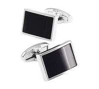 Classic Black Cufflinks for Mens French Shirt Square Stone Cuff Links Business