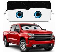 Classic Black Funny Eyes Large Foldable Front Window Sunshade- 63 x 33.86