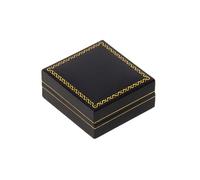 Classic Black Leatherette Earrings Box, Long, 10 Pack