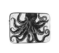 Classic Black Octopus Laptop Bag 17 inch Business Briefcase Gifts for Men Women Water Resistant Laptop Sleeve Carry On Laptop Case Shockproof Protective Computer Bag Notebook Case