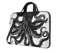 Classic Black Octopus Laptop Shoulder Bag For Men Women Briefcase Messenger Bag W/Strap Handle Waterproof Laptop Sleeve Bag 15.6 Inch