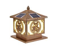 Classic Black Solar Post Lights Waterproof Outdoor Fixtures for Backyard Garden & Driveway Dusk to Dawn Aluminum Lighting Stylish Chinese Design