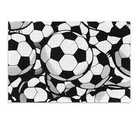 Classic Black White Soccer Balls Adult Jigsaw Puzzles 500 Pieces Funny Difficult Jigsaw Puzzle Animal Art Print, 20.5x14.9 Inch