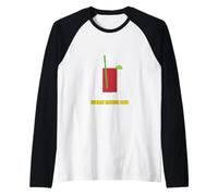 Classic Bloody Mary Cocktail Glass Celery Lime Graphic Raglan Baseball Tee