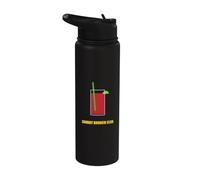 Classic Bloody Mary Cocktail Glass Celery Lime Graphic Stainless Steel Insulated Water Bottle