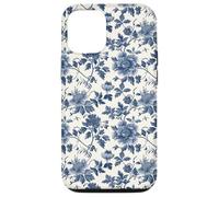 Classic Blue Floral Vine on White Case for iPhone 12/12 Pro