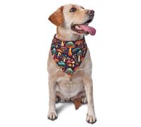 Classic Blue Mushrooms Print Pet Bandanas Durable Puppy Scarf Triangle Pet Bandana For Outdoor Accessories Cat