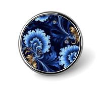 Classic Blue Round Badge Cute Brooch Hats Jackets Decor Personalized Lapel Pin Clothing Jewelry Accessories for Wedding Party Gift