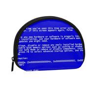 Classic Blue Screen of Death Errors, Women's Storage Bag Shell Makeup Bag Small Coin Purse Shell Change Pouch