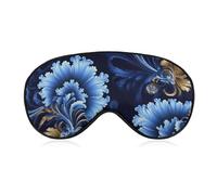 Classic Blue Sleep Mask for Women Men Side Sleeper Eye Cover with Adjustable Strap Soft Breathable Blackout Mask Slip-Free Deep Sleeping Travel Essentials