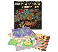 Traditional Board Games Set Family Classic Compendium with Chess Ludo Backgammon Checkers Multiple Multicoloured Boards Sturdy Pieces Entertaining Social Play at Home for All Ages