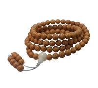 Classic Bodhi Rudraksha Meditation Mala Beads Bracelet - 108 Handmade Wood Prayer Beads for Mindfulness and Intention