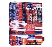 Classic Bookcase Book Sleeve Cover with Zip | 11x8.5 Inch Protective Book Pouch for Paperbacks & Hardcovers | Reading Lover Gift