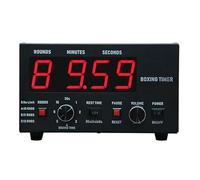 Classic Boxing Interval Timer,Boxing Interval Timer with Time Progress Bar,1-12 Challenge Rounds and Adjustable Buzzer, Fitness Timer Clock for Muay Thai/MMA/Kickboxing(Red)