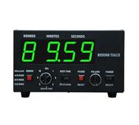 Classic Boxing Interval Timer,Boxing Interval Timer with Time Progress Bar,1-12 Challenge Rounds and Adjustable Buzzer, Fitness Timer Clock for Muay Thai/MMA/Kickboxing(Green)