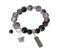 Classic Bracelet MM Bracelet Wrist Bracelet Classic Butterfly Elephant Stone Pendant Bracelets Colorful Gradation Beaded Charm Bracelets For Women Valentine And Natural Black Rings, one size, Plastic