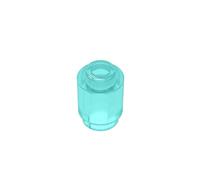 Classic Brick Block Bulk, 1x1 Bright Light Blue Round Brick, 100Piece Round Brick Compatible with Lego Parts and Pieces 3062(Colour: Bright Light Blue)