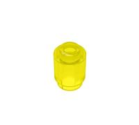 Classic Brick Block Bulk, 1x1 Bright Yellow Round Brick, 100Piece Round Brick Compatible with Lego Parts and Pieces 3062(Colour: Bright Yellow)