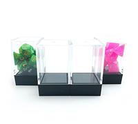 Classic Brick Box for RPG Dice, Clear Plastic Dice Box,Brick Dice Case, Transparent Brick Dice Box, Dice Packaging, 5pcs per set