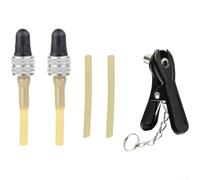 Classic British Bicycle Valve Core Set, Zinc Alloy Body with Nickel Plating, Secure for Vintage Wheels and Wheelchair Tires(D)