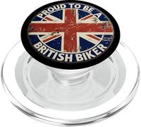 Classic British Biker Grunge Union Jack pride UK rocker men PopSockets PopGrip for MagSafe