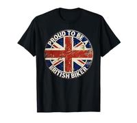 Classic British Biker Grunge Union Jack pride UK rocker men T-Shirt
