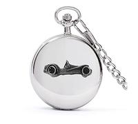 Classic British car 7 S3 CW Special ref117 Pewter Effect Design on a Polished Silver case Men's Gift Quartz Pocket Watch fob