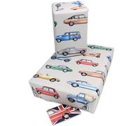 Classic British Cars Wrapping Paper 2 Pack - Carefully Curated Illustrations