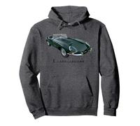 Classic British Dark Green E-Type Jaguar sports car Pullover Hoodie