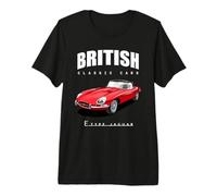Classic British Red E-Type Jaguar Convertible Sports car Premium T-Shirt