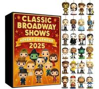 Classic Broadway Shows Advent Calendar 2025, 24 Days Countdown Calendar With 24 Iconic Musical Character Figurines for Christmas Tree Ornaments & Collectibles, Gifts for Broadway Fans (Style1)