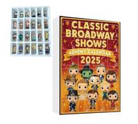 Classic Broadway Shows Advent Calendar 2025, 24 Days of 3D Iconic Musical Character Collectibles Countdown Calendars, Halloween Advent Calendar 2025 Gifts For Broadway Fans Theater Lovers
