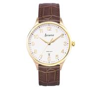 Accurist Men's Classic Brown Leather Strap 37mm Watch