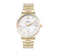 Classic Brown Leather White Dial Mens Watch