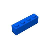 Classic Building Brick 1x4, 100 Piece Bulk Brick Block, Blue 1x4 Bricks, Compatible with Lego Parts and Pieces 3010(Colour: Blue)