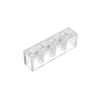 Classic Building Brick 1x4, 100 Piece Bulk Brick Block, Full Transparency 1x4 Bricks, Compatible with Lego Parts and Pieces 3010(Colour: Full Transparency)