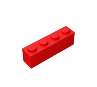 Classic Building Brick 1x4, 100 Piece Bulk Brick Block, Red 1x4 Bricks, Compatible with Lego Parts and Pieces 3010(Colour: Red)