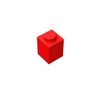Classic Building Bricks 1x1, 100 Piece, Compatible with Lego Parts and Pieces 3005, Creative Play Set - 100% Compatible with Lego and All Major Brick Brands(Colour:Red)