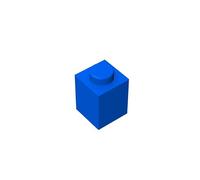 Classic Building Bricks 1x1, 100 Piece, Compatible with Lego Parts and Pieces 3005, Creative Play Set - 100% Compatible with Lego and All Major Brick Brands(Colour:Blue)