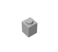 Classic Building Bricks 1x1, 100 Piece, Compatible with Lego Parts and Pieces 3005, Creative Play Set - 100% Compatible with Lego and All Major Brick Brands(Colour:Light Gray)