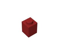 Classic Building Bricks 1x1, 100 Piece, Compatible with Lego Parts and Pieces 3005, Creative Play Set - 100% Compatible with Lego and All Major Brick Brands(Colour:Persimmon Red)