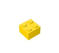 Classic Building Bricks 2 x 2 100 Piece, Compatible with Lego Parts 3003, Creative Play Set - 100% Compatible with Lego and All Major Brick Brands(Colour:Yellow)