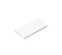 Classic Building Bricks Tile 2x4 with Groove 100 Piece, Compatible with Lego Parts and Pieces 87079, Creative Play Set - 100% Compatible with All Major Brick Brands(Colour:White)