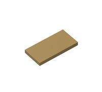 Classic Building Bricks Tile 2x4 with Groove 100 Piece, Compatible with Lego Parts and Pieces 87079, Creative Play Set - 100% Compatible with All Major Brick Brands(Colour:Earthy Yellow)